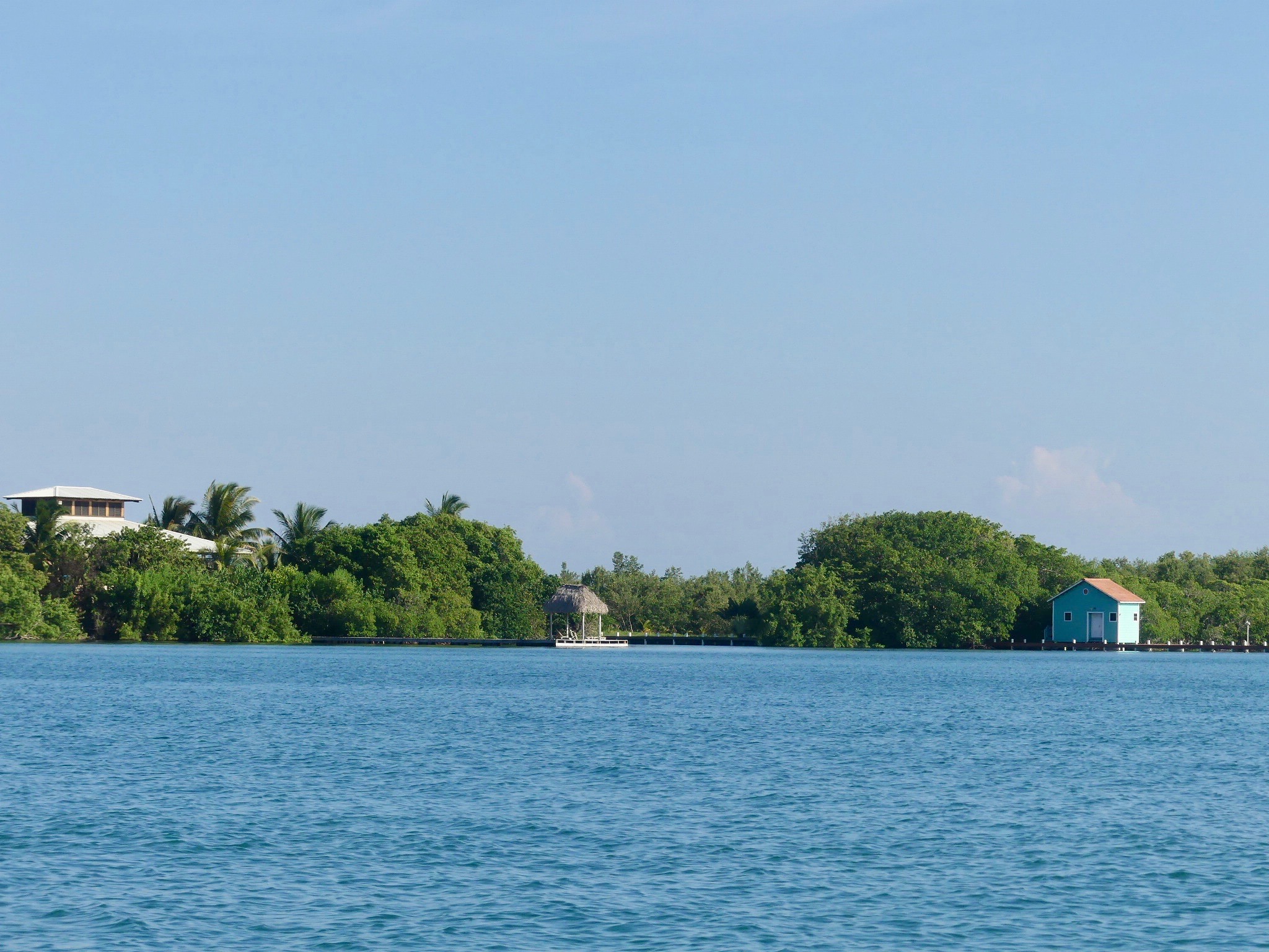 View of Placencia Caye from Placencia Pier